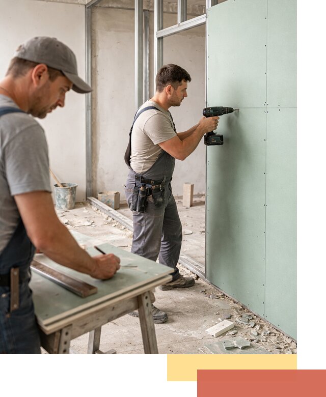 Перегородки из влагостойкого гипсокартона под ключ в Узловой