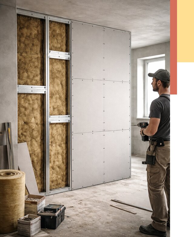 Усиленная перегородка под навеску в Узловой от 13037 руб. — монтаж под ключ | ОТДЕЛОЧНИК-Злв