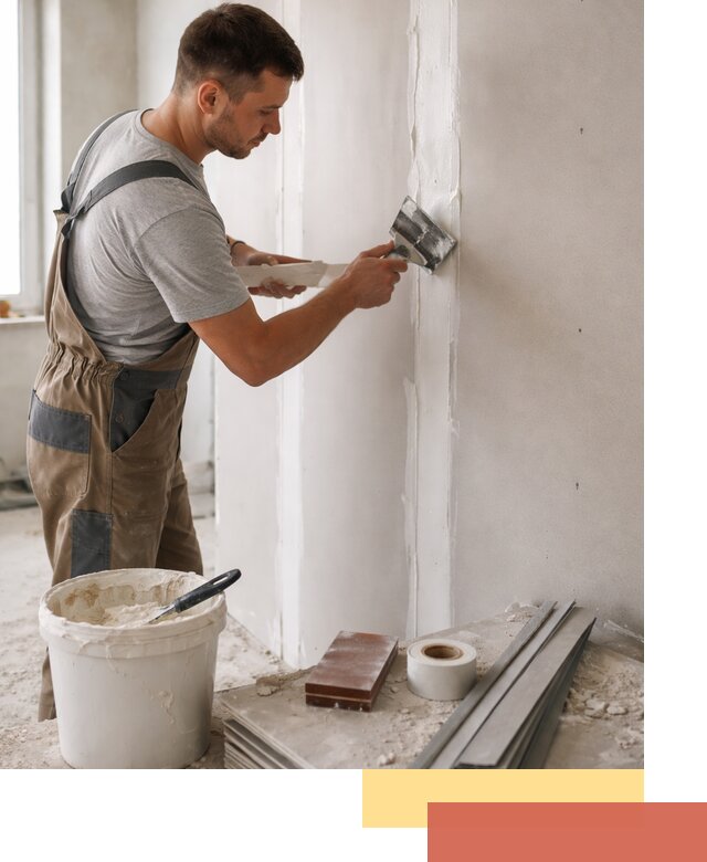 Шпаклевка перегородок из гипсокартона в Узловой качественно и быстро