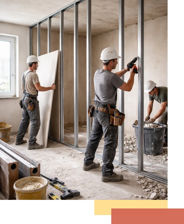 Перенос гипсокартонной перегородки в Узловой профессионально и быстро