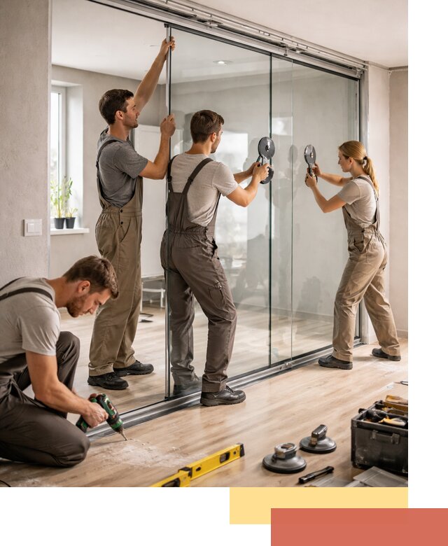 Изготовление стеклянных перегородок на заказ в Узловой