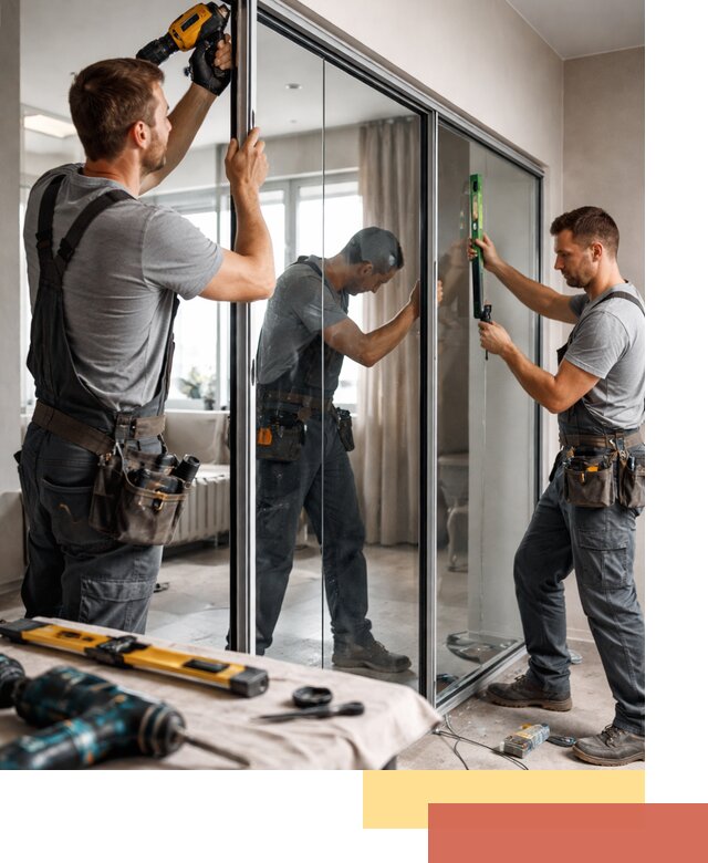 Каркасные стеклянные перегородки под ключ в Узловой