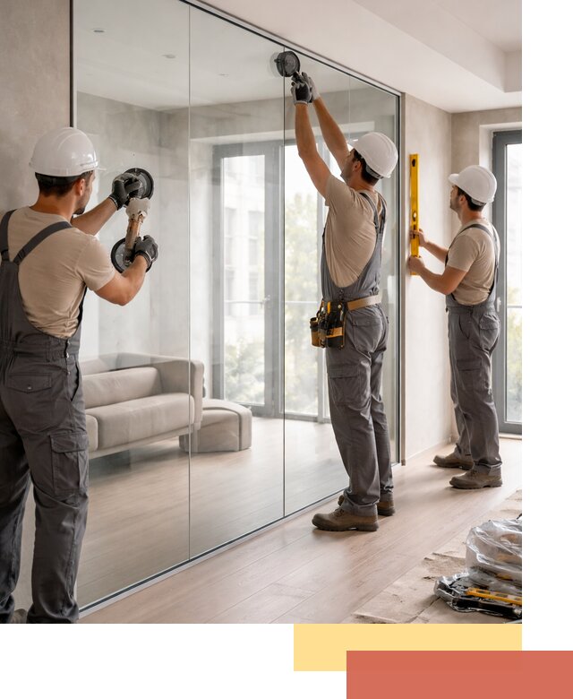 Перегородки из закаленного стекла в Узловой для офисов и квартир