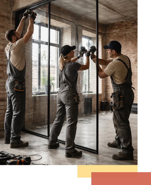 Стеклянные перегородки лофт — изготовление и монтаж в Узловой