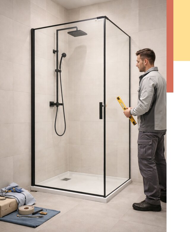 Стеклянные перегородки для душа в Узловой от 12731 руб. | Монтаж под ключ — ОТДЕЛОЧНИК-Злв