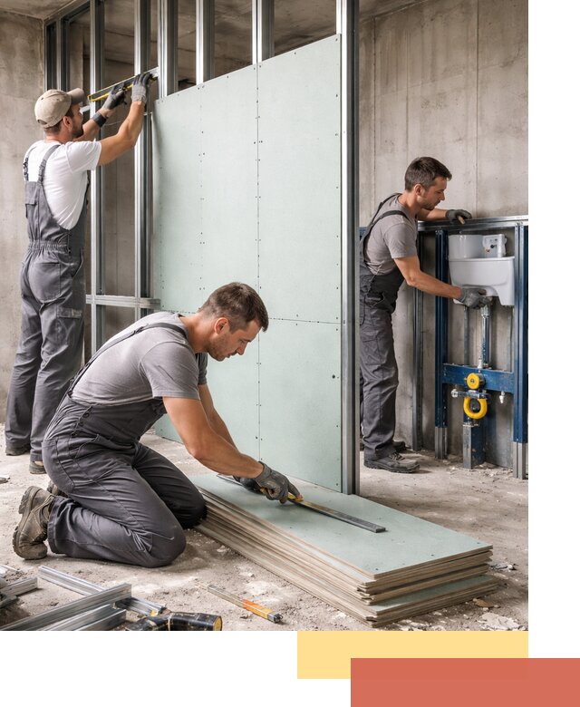 Монтаж и ремонт сантехнических перегородок в Узловой