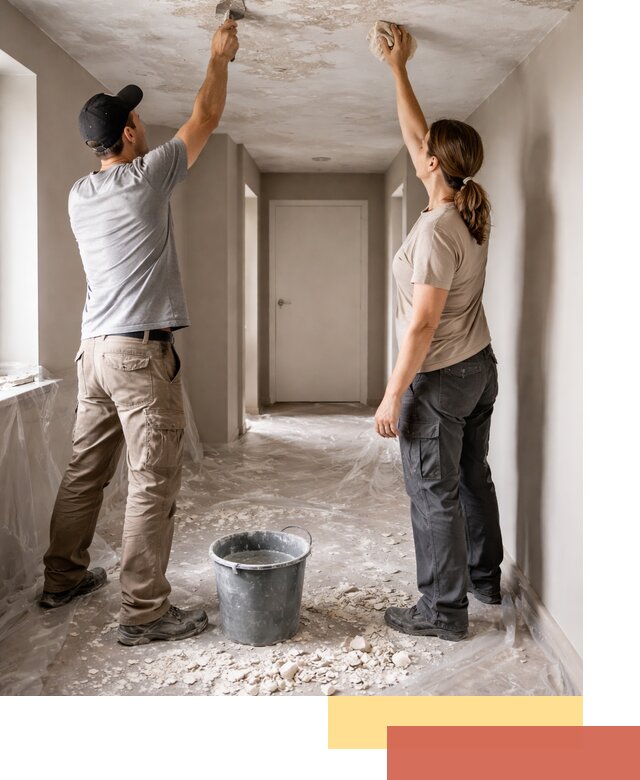 Удаление побелки с потолка в Узловой — быстро и аккуратно