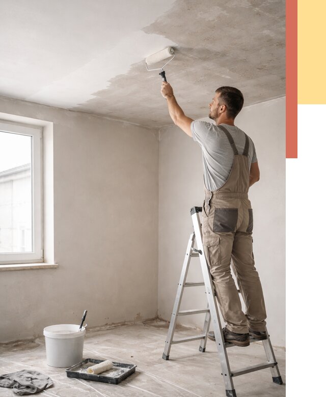 Грунтовка потолка в Узловой от 2546 руб. — быстро и недорого | ОТДЕЛОЧНИК-Злв