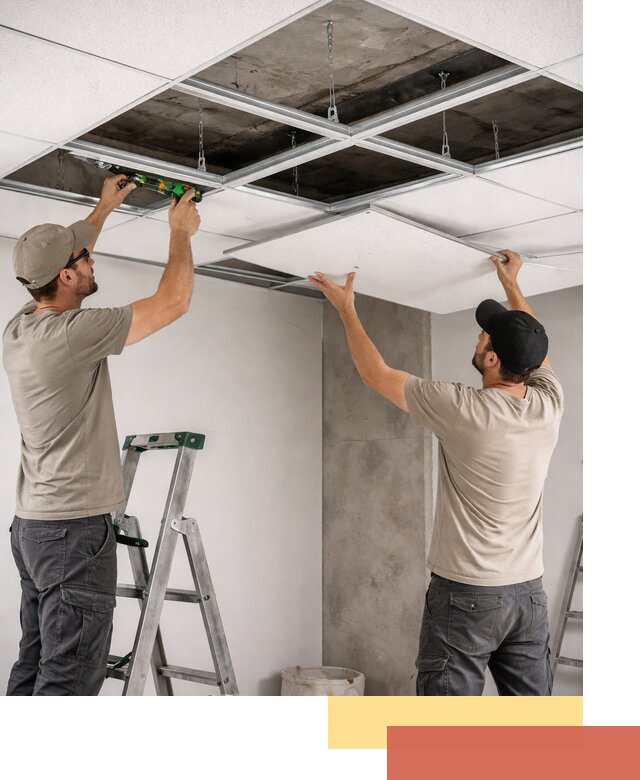 Монтаж потолка Армстронг под ключ в Узловой