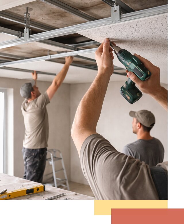 Монтаж акустического потолка в Узловой под ключ