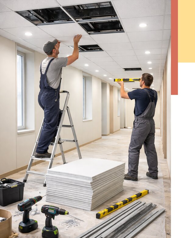 Ремонт потолка Армстронг в Узловой от 4583 руб. — быстро и недорого | ОТДЕЛОЧНИК-Злв