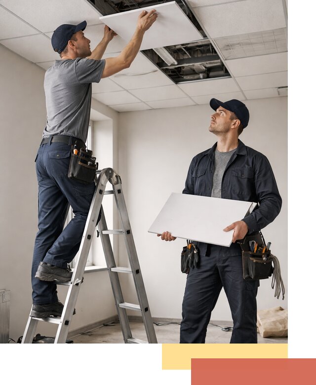 Обслуживание подвесного потолка в Узловой — ремонт и чистка