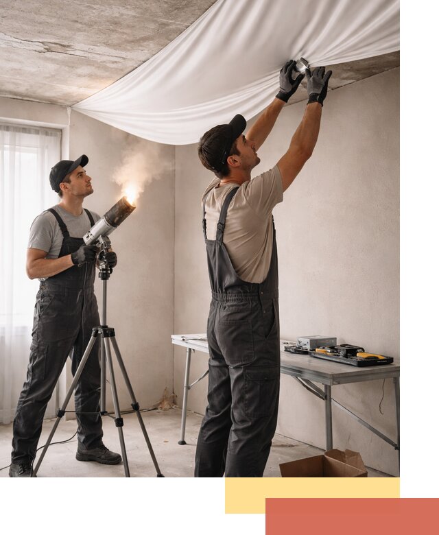 Установка натяжного потолка под ключ в Узловой