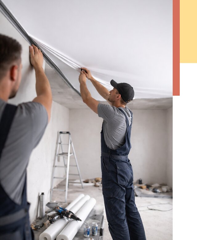 Монтаж матового натяжного потолка в Узловой от 4583 руб./м² — быстро и недорого | ОТДЕЛОЧНИК-Злв