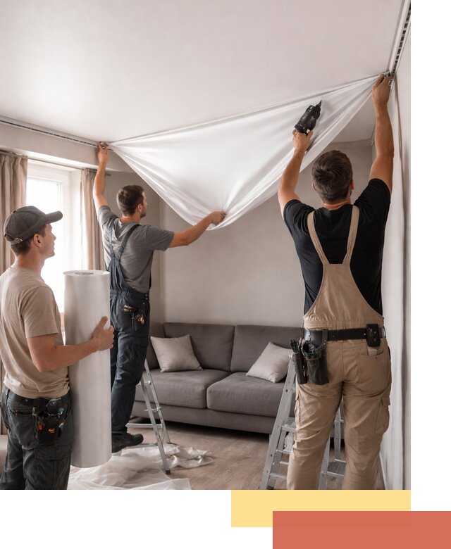 Монтаж сатинового натяжного потолка в Узловой качественно и быстро