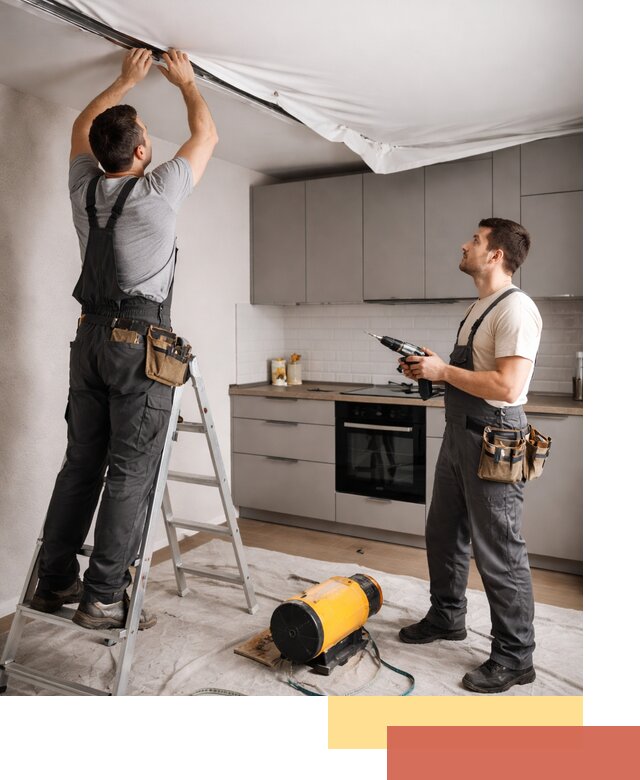 Монтаж натяжного потолка на кухне в Узловой