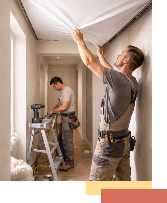 Монтаж натяжного потолка в прихожей в Узловой