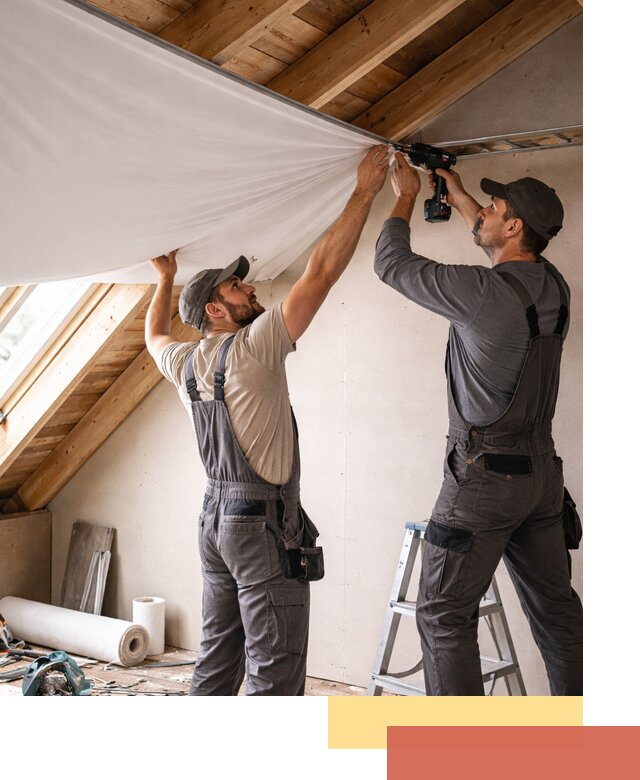 Монтаж натяжного потолка в мансарде в Узловой