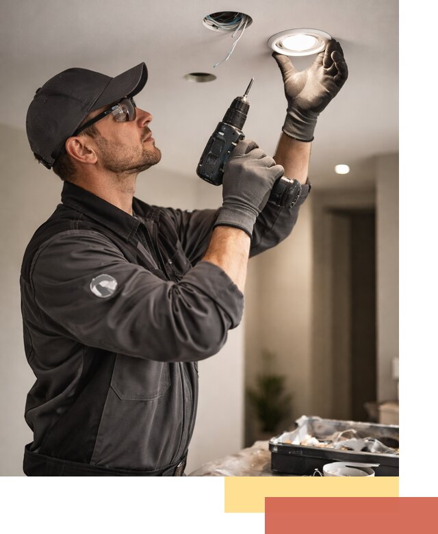 Установка точечных светильников в натяжной потолок в Узловой