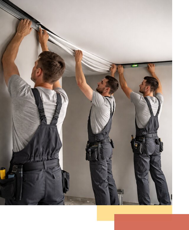 Теневые натяжные потолки в Узловой: монтаж и отделка быстро и качественно