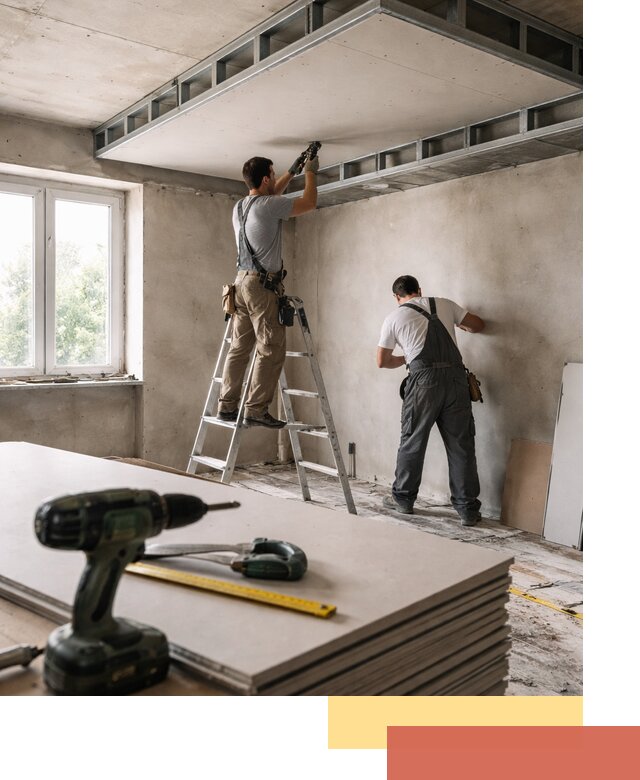 Двухуровневый потолок из гипсокартона в Узловой