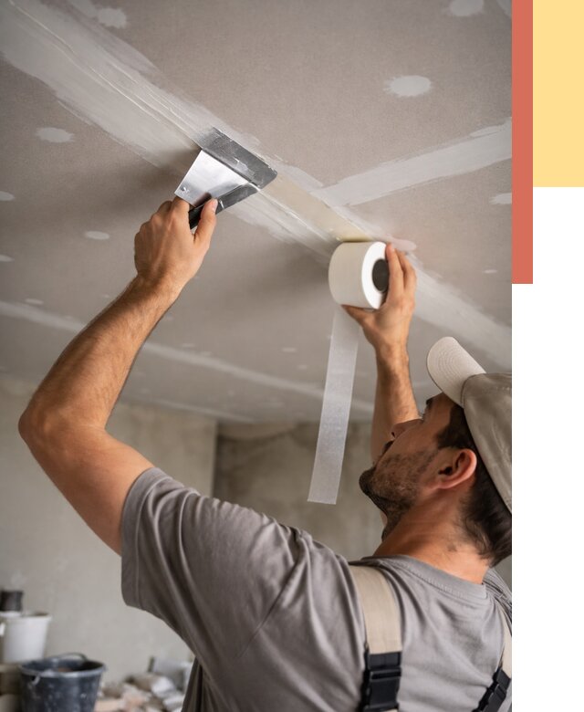 Обработка швов потолка ГКЛ в Узловой от 7639 руб. под ключ | ОТДЕЛОЧНИК-Злв