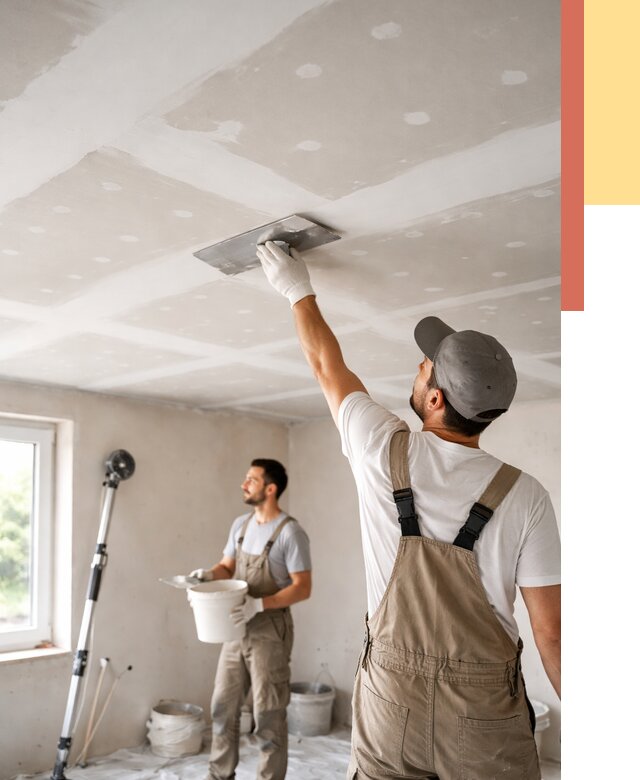 Шпаклевка потолка из гипсокартона в Узловой от 3259 руб./м2 — услуги под ключ | ОТДЕЛОЧНИК-Злв