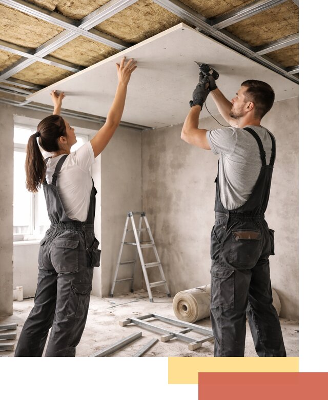 Звукоизоляция потолка из ГКЛ в Узловой профессионально и надежно