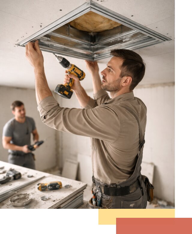 Монтаж люка в потолок из ГКЛ в Узловой