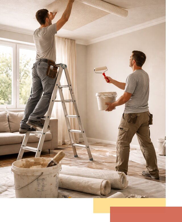 Поклейка обоев на потолок в Узловой — качественно и быстро