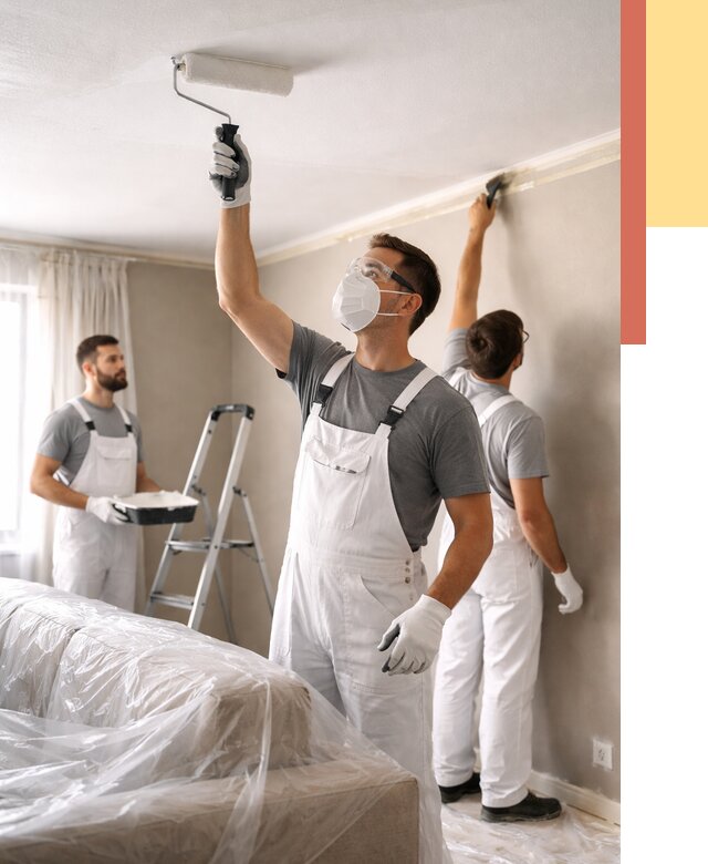 Покраска потолка водоэмельсионной краской в Узловой от 2241 руб/м² — услуги под ключ | ОТДЕЛОЧНИК-Злв