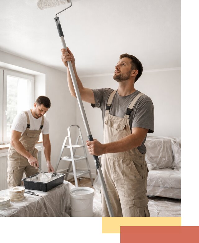 Покраска потолка водоэмульсионной краской в Узловой