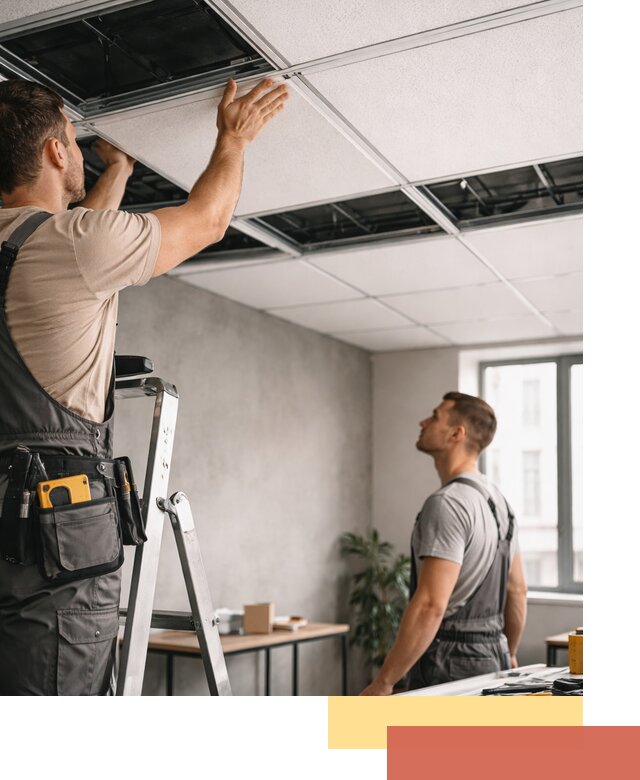 Монтаж потолочной плитки в Узловой качественно и в срок