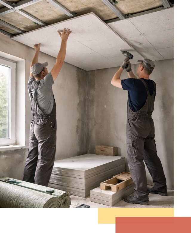 Шумоизоляция потолка панелями ЗИПС в Узловой